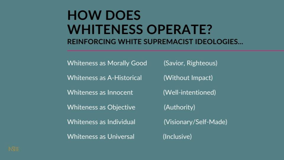 how whiteness operates